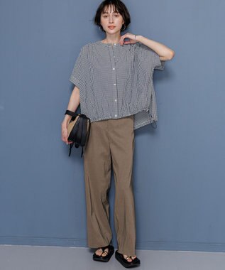23区 VIOLAd'ORO ラフィアシート レザーコンビ ワンハンドルバッグ ベージュ系