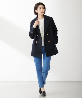 J.PRESS LADIES L 【WEB限定・洗える】 EIGER CORD 求心編み ニット アイボリー系