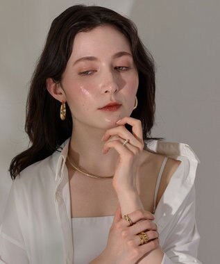 Phoebe 【金属アレルギー対応】プライムオーバルフープピアス　ゴールド ゴールド