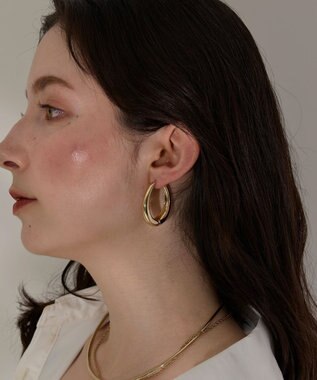 Phoebe 【金属アレルギー対応】プライムオーバルフープピアス　ゴールド ゴールド
