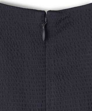 ICB 【洗える】 ストレッチハンマーサテン ノースリーブワンピース ネイビー系