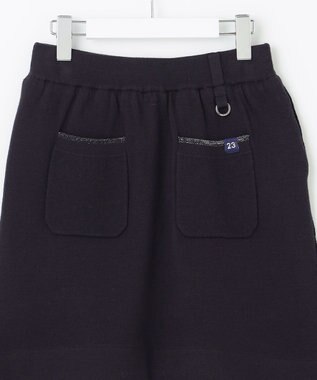 23区GOLF セットアップ可【WOMEN】ストレッチモール ニット スカート ネイビー系