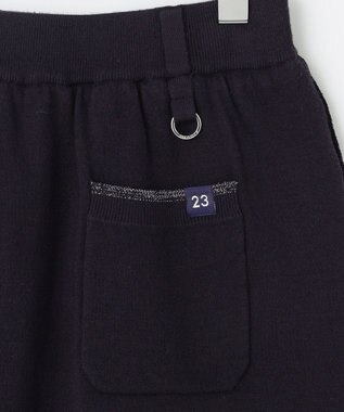 23区GOLF セットアップ可【WOMEN】ストレッチモール ニット スカート ネイビー系