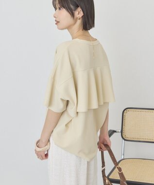 AMERICAN HOLIC 【先行予約】【WEB限定】バックフリル半袖プルオーバー Light Beige