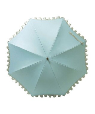 MOONBAT 【一級遮光/晴雨兼用】LANVIN en Bleu (ランバン オン ブルー) 長傘 日傘 シャイニーフリル 遮光 遮熱 UV サックスブルー