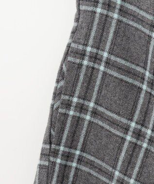 ANY KIDS チェック柄 ジャンパースカート グレー系チェック