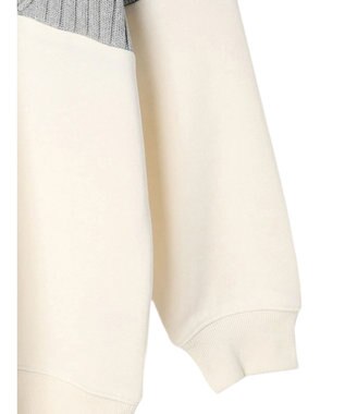 CRAFT STANDARD BOUTIQUE ニットドッキング裏毛プルオーバー Light Gray Mixture