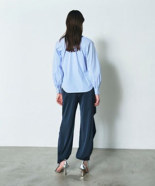 GRACE CONTINENTAL サテンワークパンツ ネイビー