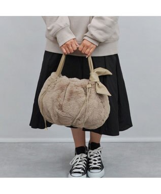 UNBILLION cachecache リボンハンドルエコファードロストバッグ