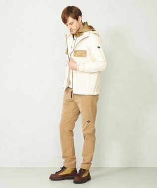 JOSEPH ABBOUD MOUNTAIN 【UNISEX】軽量/撥水 リップワッシャーコンビ マウンテンパーカー ホワイト系