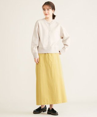 SHARE PARK LADIES 【洗える】モールスキンスカート イエロー系
