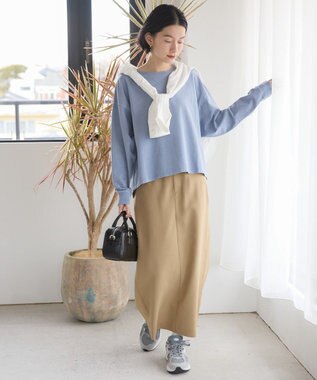 AMERICAN HOLIC ピグメント加工裏毛ルーズプルオーバー Blue