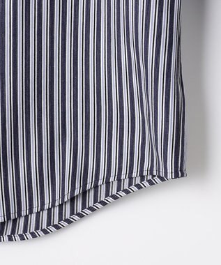 JOSEPH ABBOUD 【ストレッチで快適な着心地・イージーケア】ランダムストライプ ジャージー シャツ ネイビー系1