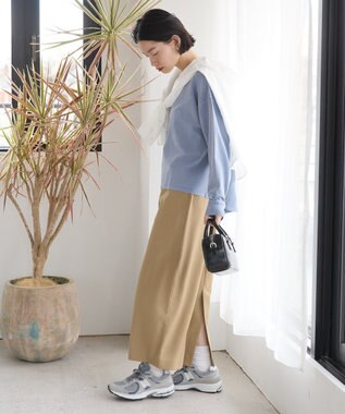 AMERICAN HOLIC ピグメント加工裏毛ルーズプルオーバー Blue