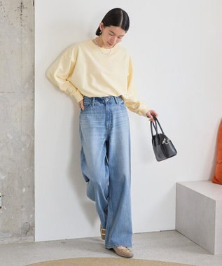 AMERICAN HOLIC ピグメント加工裏毛ルーズプルオーバー Yellow