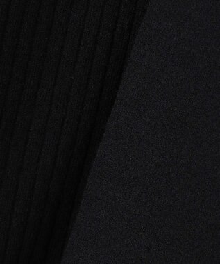 自由区 【WEB限定/洗える/セット着用可】レーヨンストレッチ ミドル丈カーディガン ブラック系