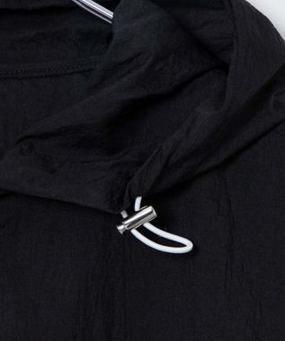 WEGO シアーナイロンラインショートパーカー ブラック