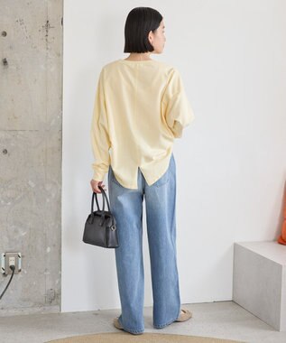 AMERICAN HOLIC ピグメント加工裏毛ルーズプルオーバー Yellow