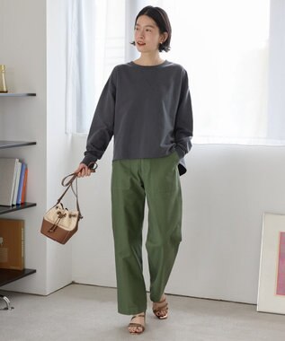 AMERICAN HOLIC ピグメント加工裏毛ルーズプルオーバー Charcoal Gray