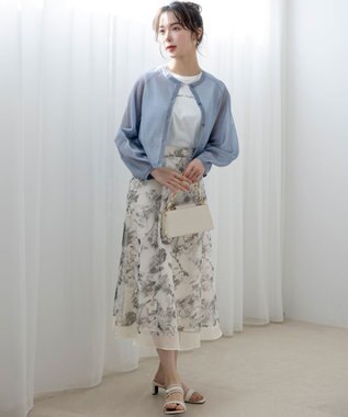 ANY SIS 【洗える】ノースリーブロゴ Tシャツ ホワイト系