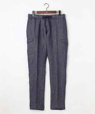 JOSEPH ABBOUD 【ウエストも伸びる！/JAPANファブリック/イージーパンツ/清涼/セットアップ】リネンデニム パンツ