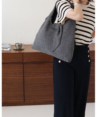 MORROW by thank 【A4サイズ収納可/軽量】DREW W トートバッグ ブラック　ミックス