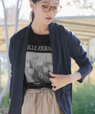 Tiaclasse L 【おのののかさん着用】「サマケア」グラフィックプリントTシャツ ブラック