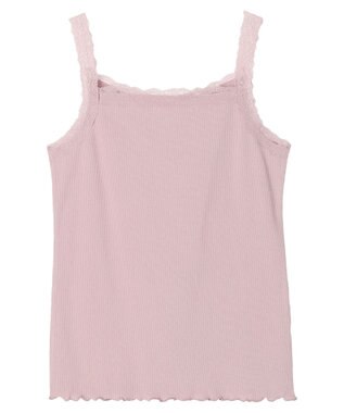 earth music&ecology ２ＷＡＹスクエア＆Vネックネックレースタンクトップ Pink