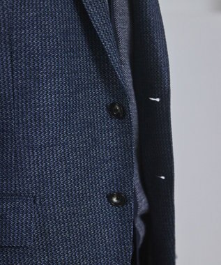 GOTAIRIKU カーディガンジャケット秋冬版【洗える/シワになりにくい/ストレッチ】リンクス BIZ ジャケット ダルブルー系8