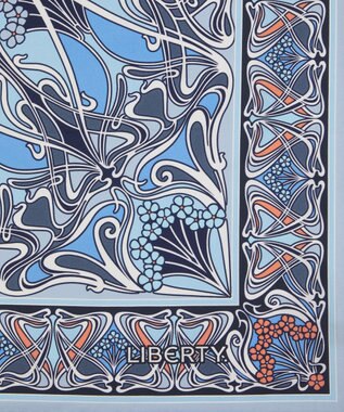 LIBERTY. アイアンシ シルクツイル スカーフ 45 ライトブルー