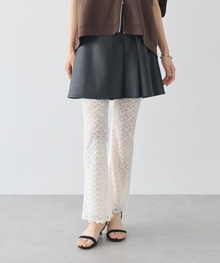 earth music&ecology レースフレアパンツ Off White
