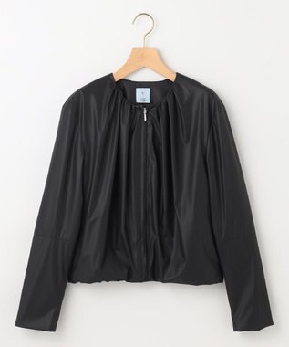 組曲 S レザーライクライト ブルゾン ブラック系