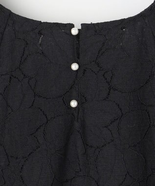 ANY SIS 【洗える】ラグランレースＴ ブラウス ブラック