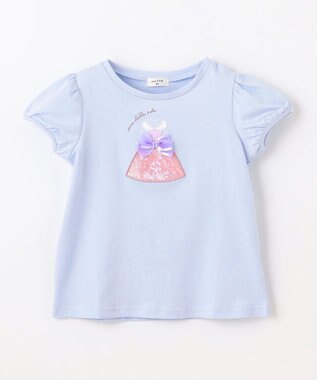 ANY KIDS しゃらしゃらモチーフ Tシャツ サックスブルー（ドレス）