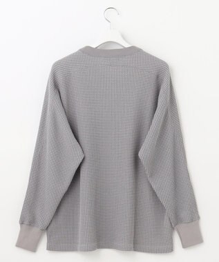 UNFILO MENS イージーケア ワッフル クルーネック [23年春夏商品] グレー