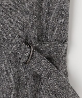 J.PRESS LADIES S シルクネップ ツイード ジャンパースカート ライトグレー系