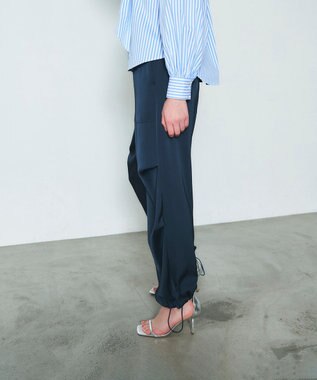 GRACE CONTINENTAL サテンワークパンツ ネイビー