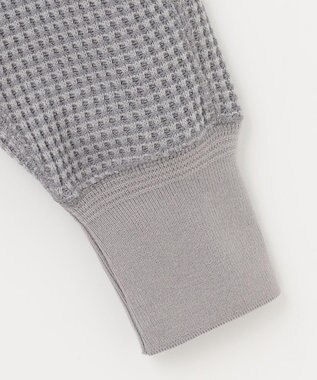 UNFILO MENS イージーケア ワッフル クルーネック [23年春夏商品] グレー