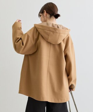 Green Parks フード取り外しハーフコート Camel