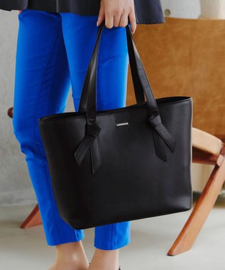 Tiaclasse 【安田美沙子さん　小倉優子さん着用】リボンデザイン通勤バッグ ブラック