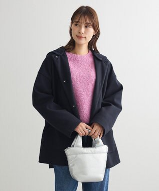 Green Parks フード取り外しハーフコート Dark Navy