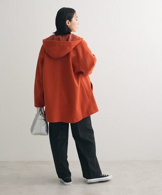 Green Parks フード取り外しハーフコート Orange