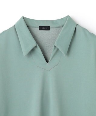 JOSEPH HOMME コットンナイロンテリー　スキッパー スカイブルー系