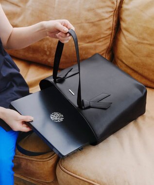 Tiaclasse 【安田美沙子さん　小倉優子さん着用】リボンデザイン通勤バッグ ブラック