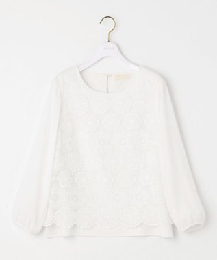 ANY SIS 【洗える】レイヤードレース ブラウス オフ