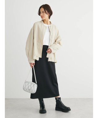 Green Parks 撥水加工　裾ドロストブルゾン Light Beige