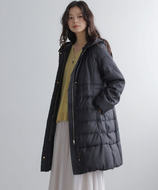 新色追加/洗える/撥水加工】シレータフタ ロング ダウンコート