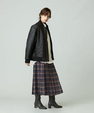 J.PRESS YORK STREET 【UNISEX】エコレザーMA-1 ブラック系