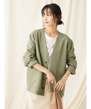 CRAFT STANDARD BOUTIQUE 【イージーケア】ＶネックカーディガンＪＫＴ Khaki