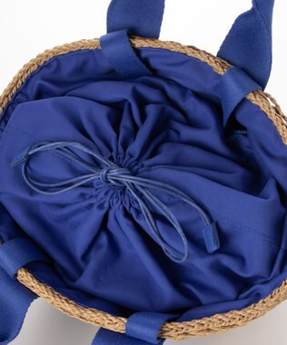 LA BAGAGERIE 【maison vert】 【ペーパー素材・多収納】ダブルハンドルかごバッグ ブルー